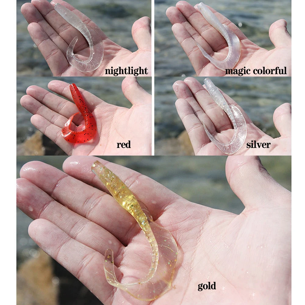 Рыболовная приманка Tail Grub рыболовная для морской рыбалки 2 г 4 светящиеся Мягкие
