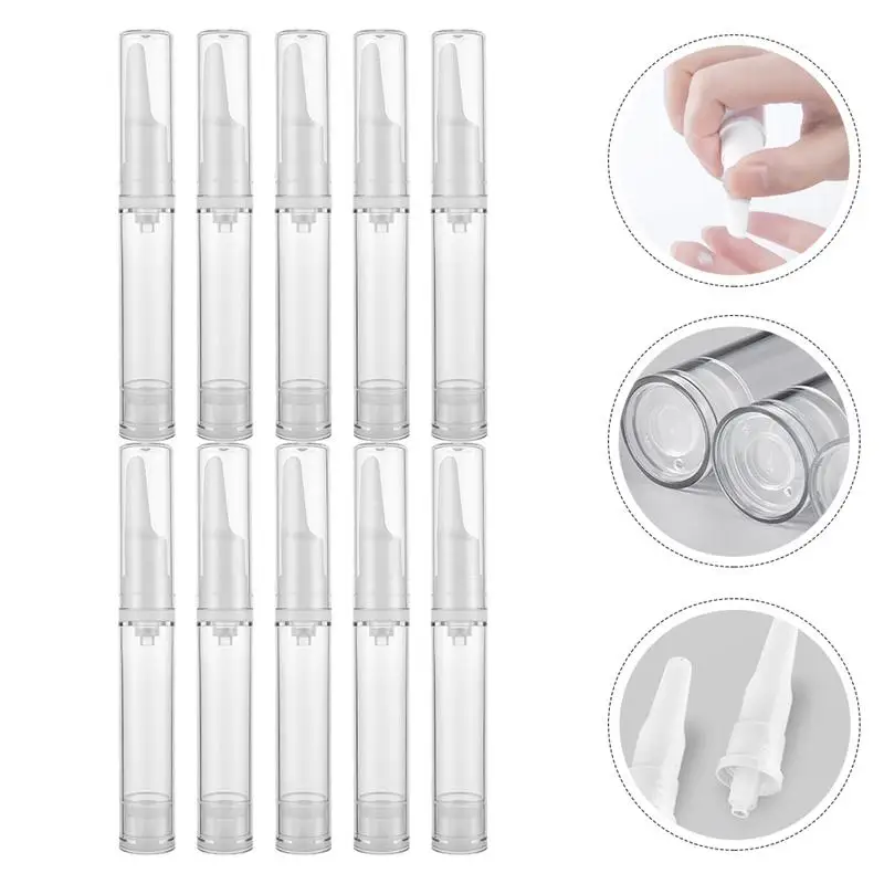

10pcs 10ml Airless Pump Bottles Empty Eye Serum Vacuum Bottle Cosmetic Container