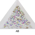 Хрустальные стразы для дизайна ногтей в форме конского глаза, 2x4 мм