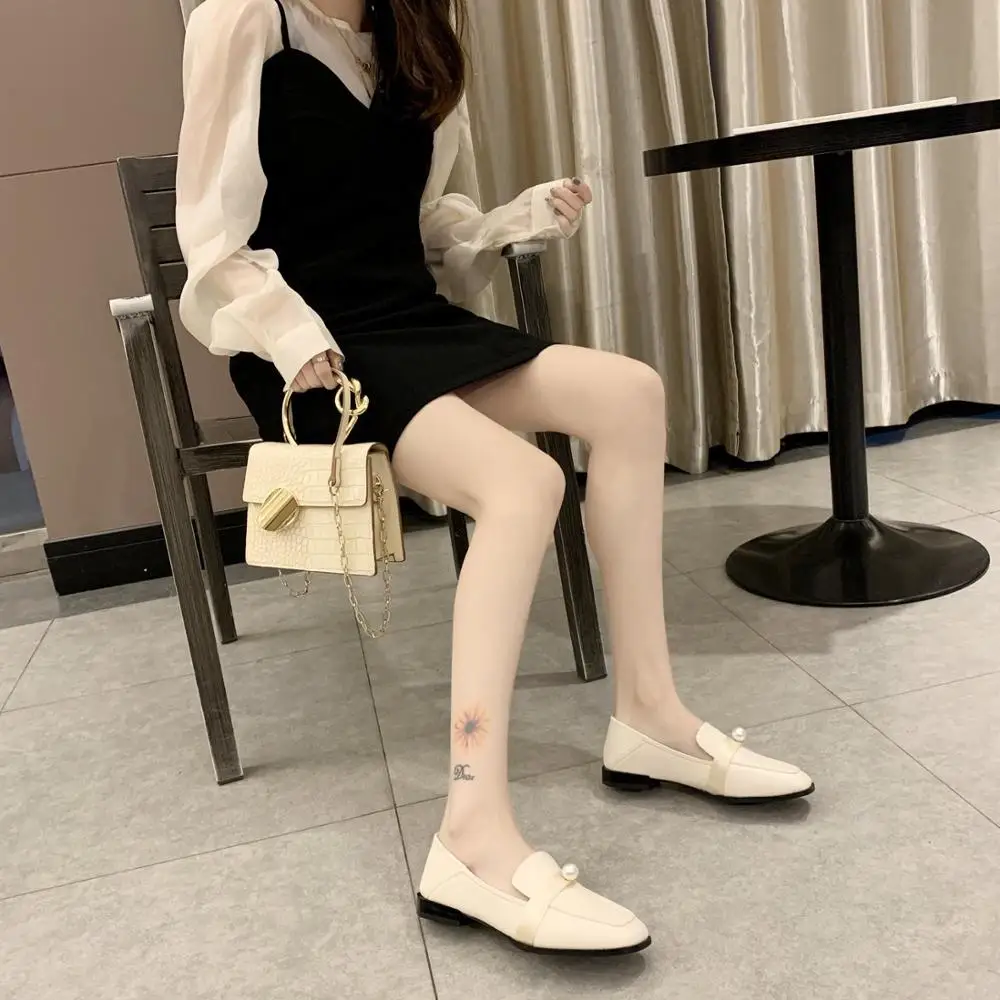 

Small leather shoes women 2020 spring and autumn models college style casual wild loafers one pedal single shoes X267