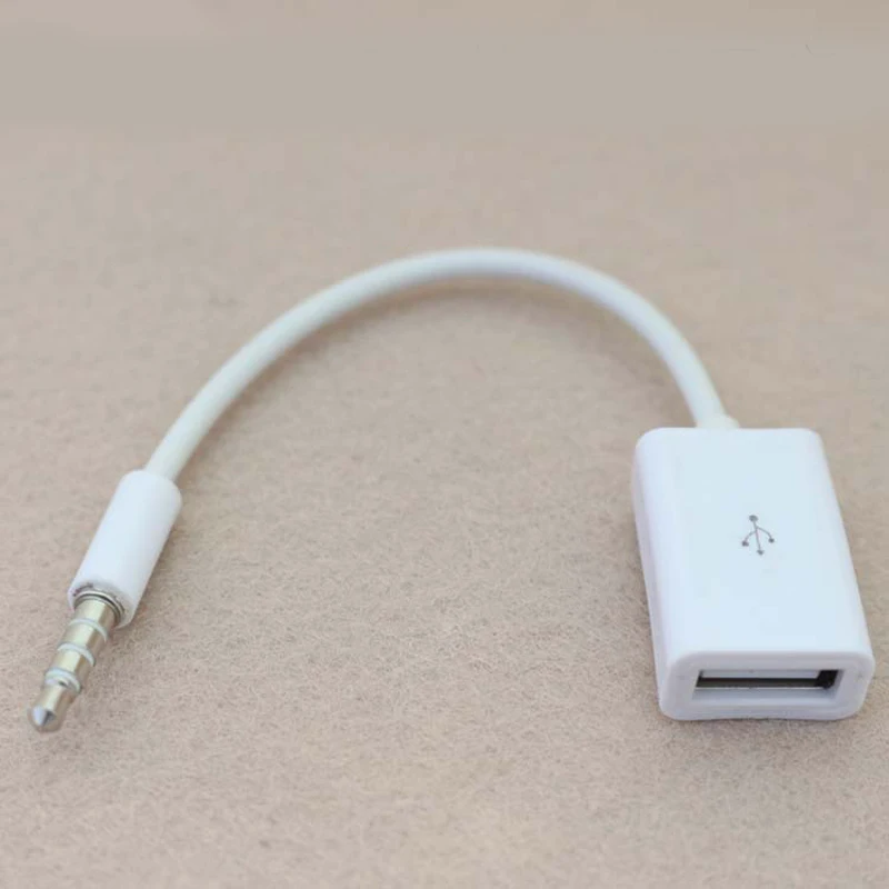 Автомобильный mp3 плеер конвертер 3,5 мм штекер AUX аудио разъем для USB 2,0 Женский конвертер кабель Шнур адаптер для USB аксессуары