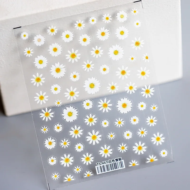 

Цветок, яркое изображение, качественные 3D наклейки для ногтей с гравировкой, украшения для ногтевого дизайна, наклейки для ногтей