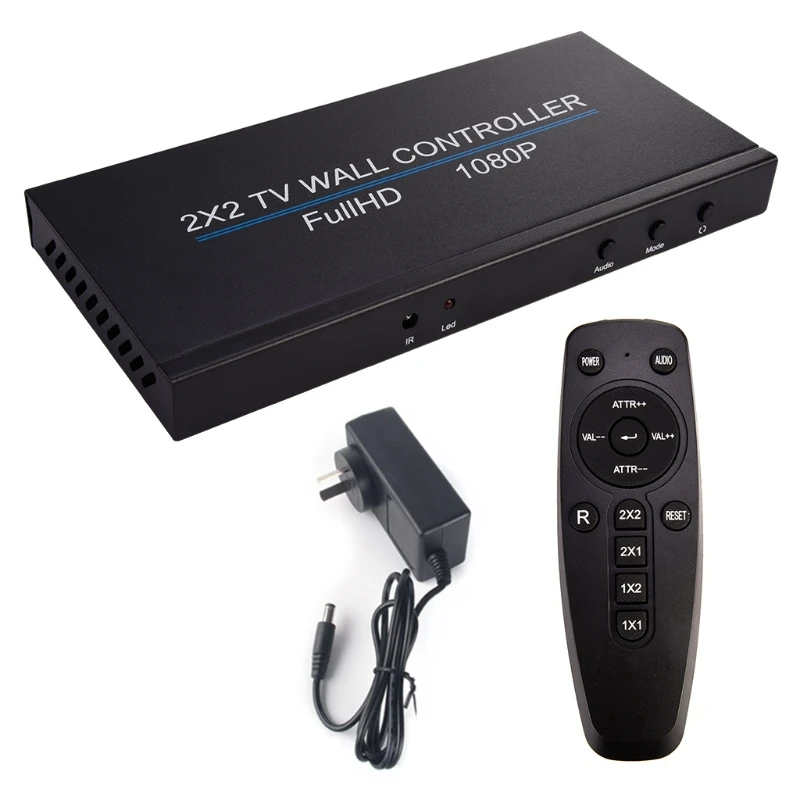 Многоэкранный комбинированный процессор 2X2 видеонастенный контроллер 1 вход 4