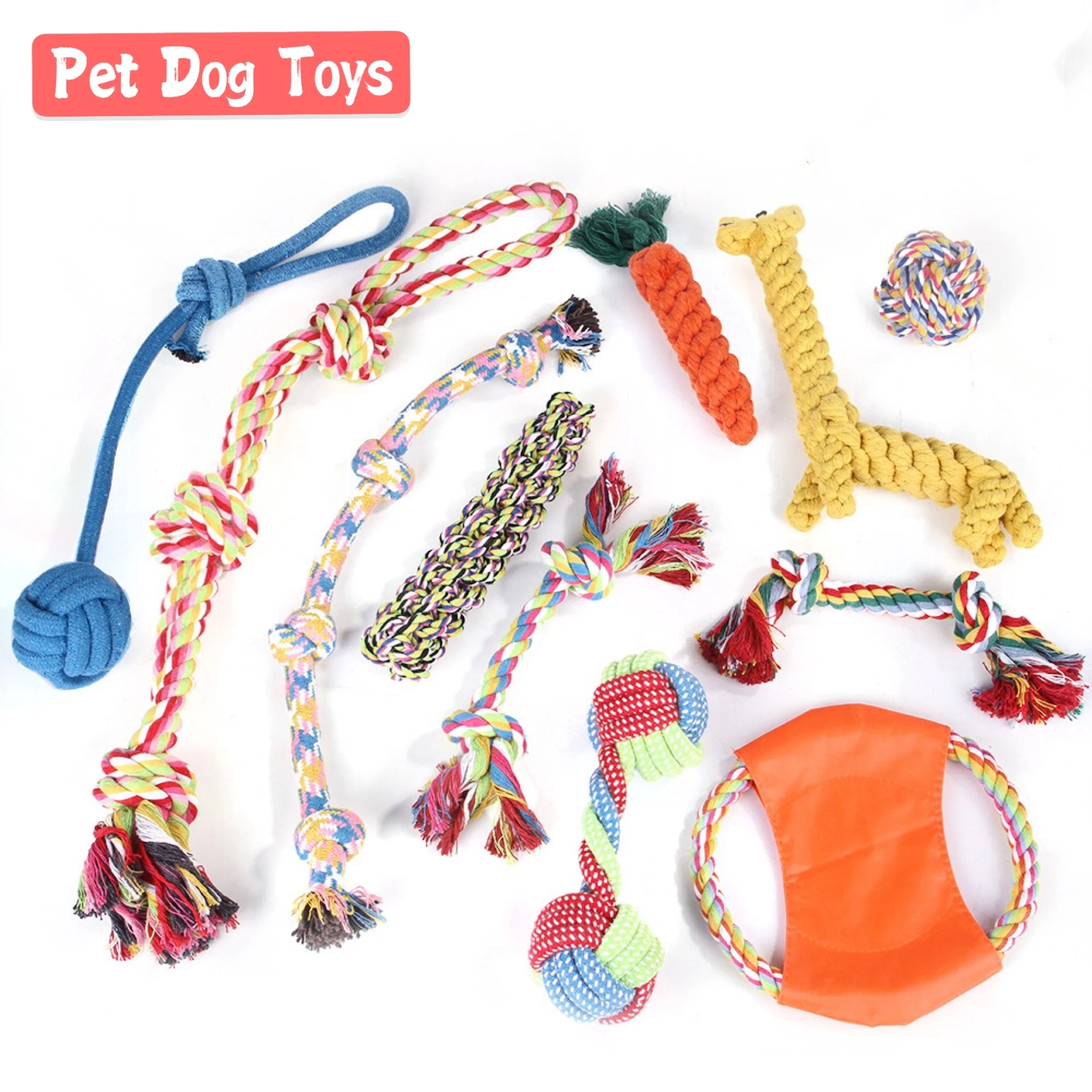

Multi-type Pet Dog Rope Toys for Large Small Dogs Ball Toothbrush Interactive Dog Toys Christmas Products for Dogs Chew Toy Acce