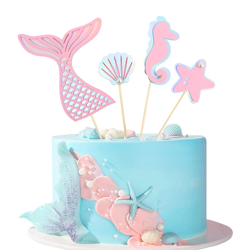 Украшение для вечевечерние в стиле русалки украшение торта виде хвоста