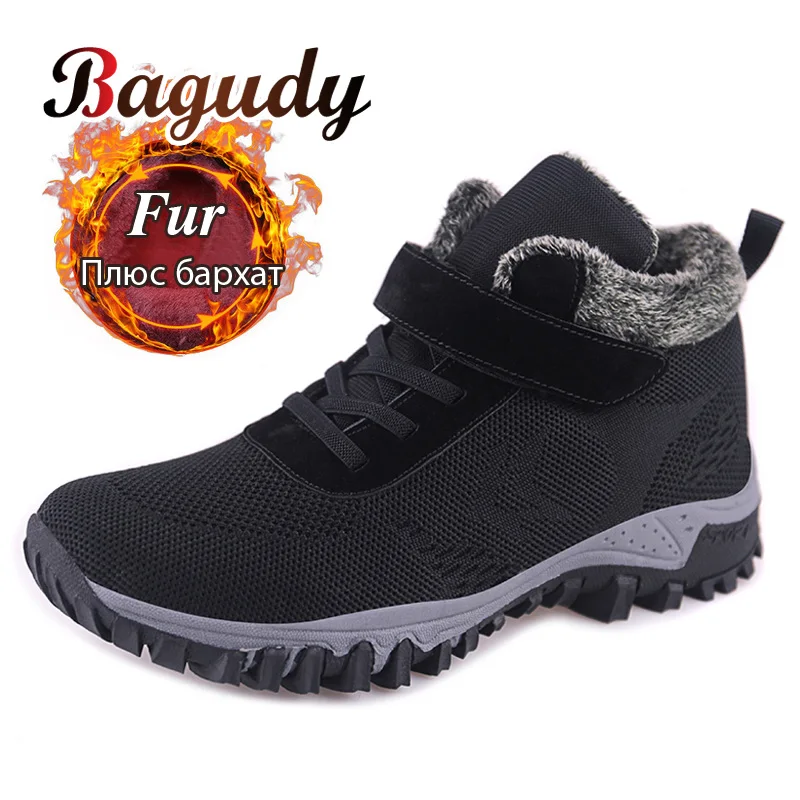Классические зимние мужские ботинки Обувь на плоской подошве Мужская зимняя