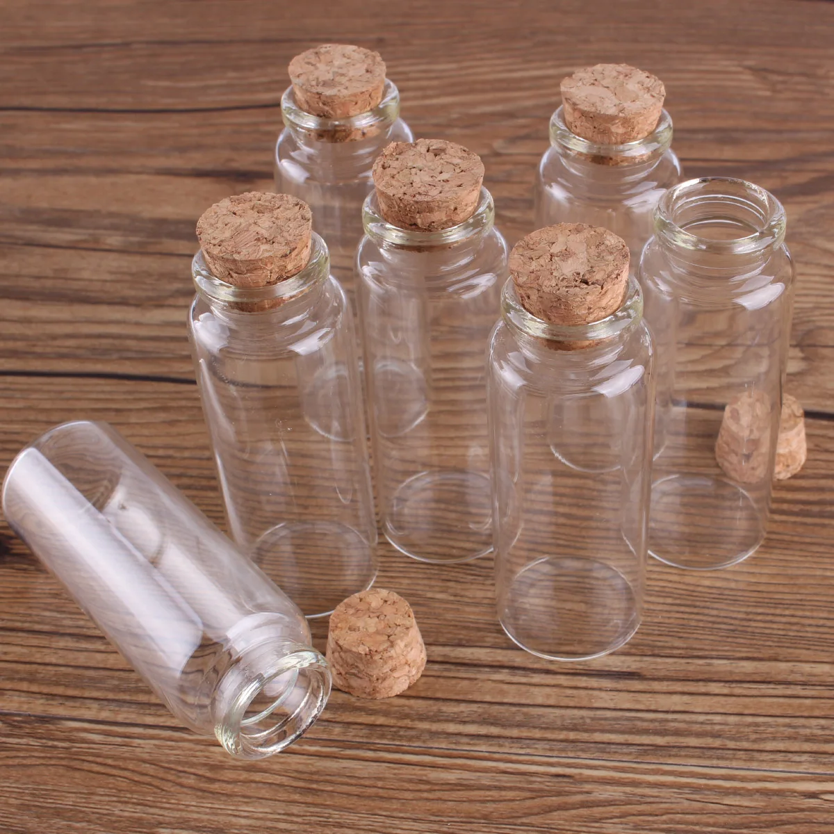 5pcs 40ml 30*80mm Message Bottles Glass bottle with Cork Lids Potion bottles Glass Jars Glass vessels Spice Jars for Art Craft