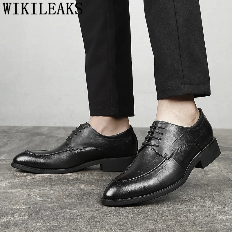 Мужская деловая обувь Классическая вечерняя Обувь увеличивающая рост