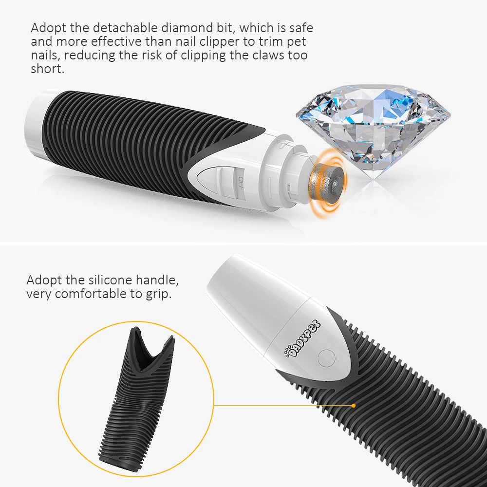 Электрическая шлифовальная машина для ногтей домашних животных бесшумная