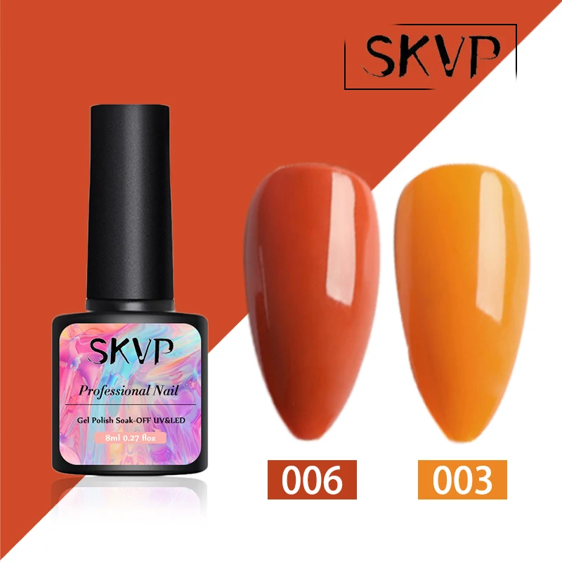 

SKVP 8ML Gel Nail Polish Varnishes Hybrid Semi Permanent Nail Polish Soak Off UV Gel for Nail Art Gel Lacquer Polishes Nails