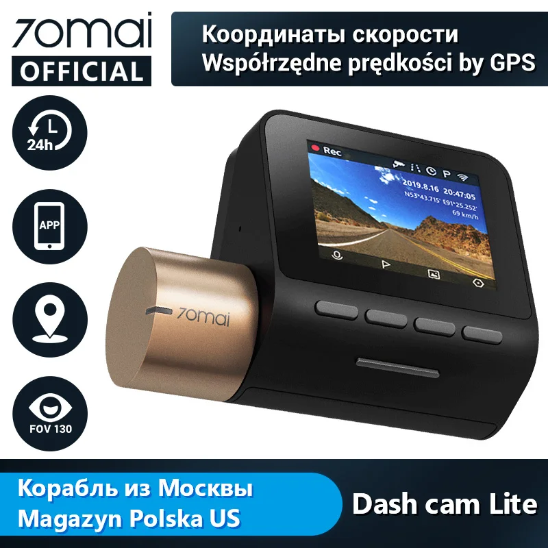 70mai Dash Cam Lite 1080P gps Функция скорости 70 mai Cam Lite 24H монитор парковки 1080P 130FOV ночное видение 70MAI Wifi автомобильный видеорегистратор