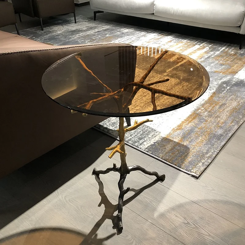 30x упаковку 61 см Кофе стол с латунной металлических веток Поддержка/55 круглый