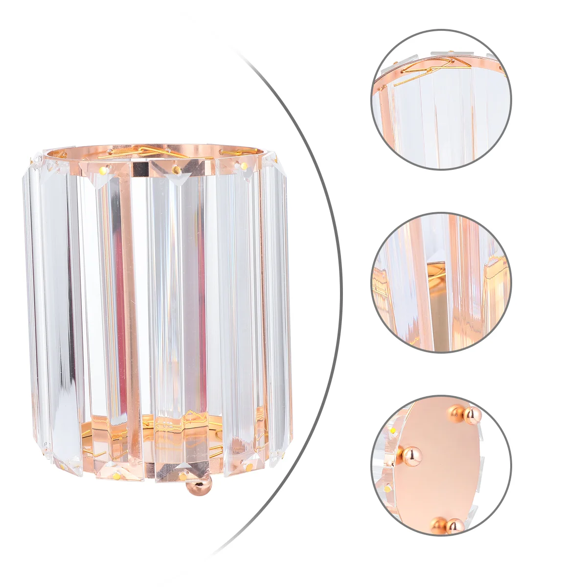

1PC Cosmetic Brush Storage Container Crystal Pen Container Office Supplies