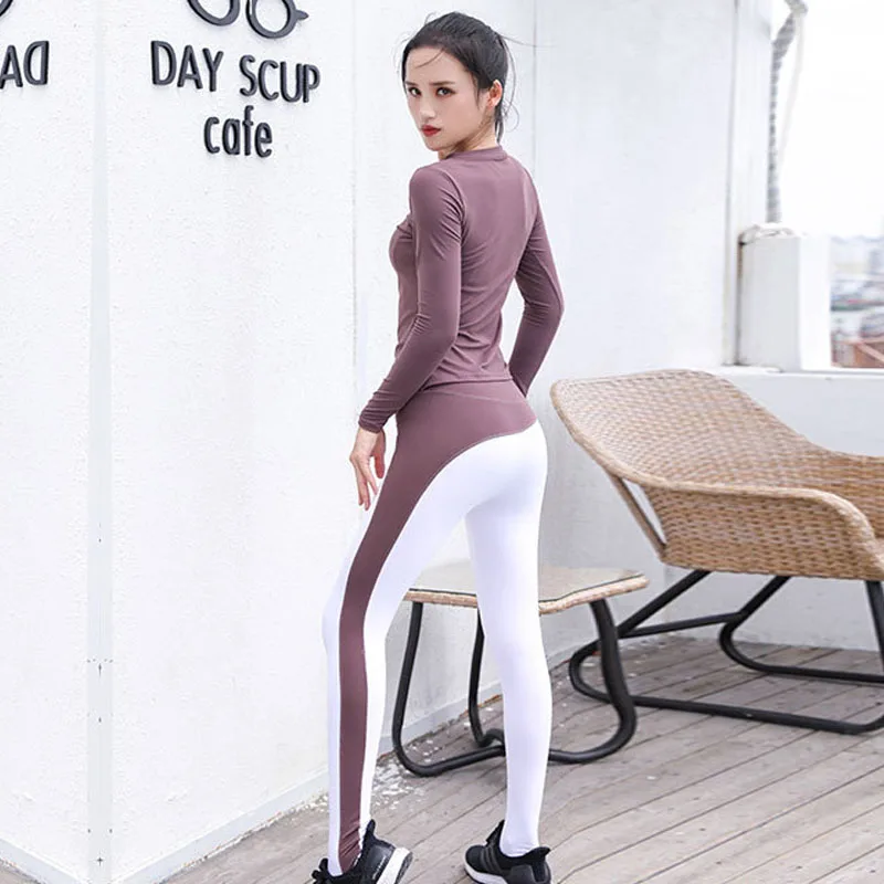 Женский комплект 2 шт. спортивные костюмы топы и штаны весна 2020 эластичный