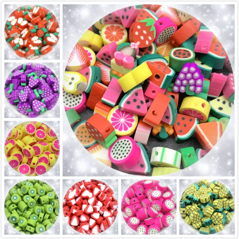 

25pcs 10mm Mixed Clay Beads Spacer Beads Polymer Clay Beads For Jewelry Making DIY Handmade Charm Bracelet Necklace