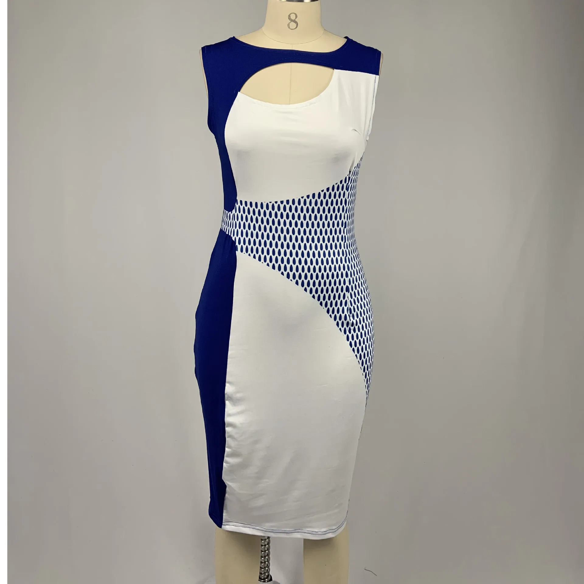 Женское облегающее платье с принтом повседневное длинное эластичное составного