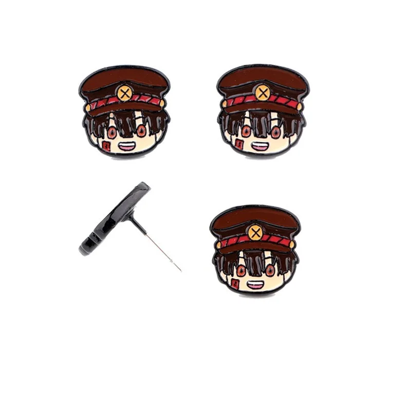 

Wholesale 5 Pcs Toilet Bound Hanako Kun Earrings for Women Men Jewelry Gift Japanese Anime Figue Yugi Amane Zinc Alloy Ear Rings