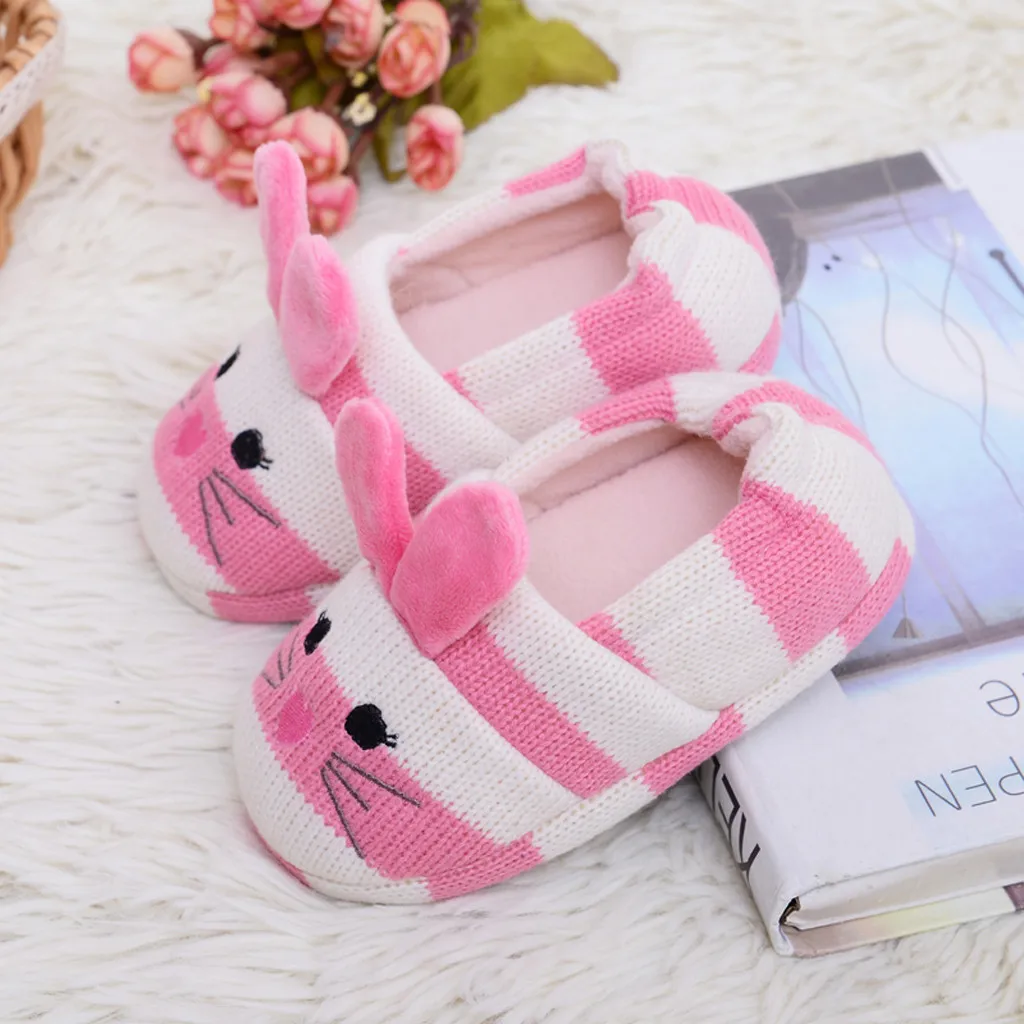 Детские хлопковые домашние тапочки детская зимняя обувь для мальчиков и девочек