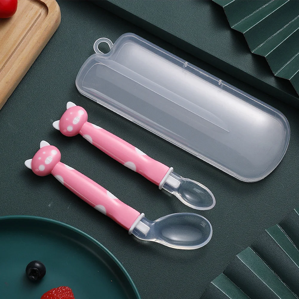 

Hot Sale Baby Soft Silicone Spoon Candy Color Temperature Sensing Spoon Children Food Baby Feeding Tools