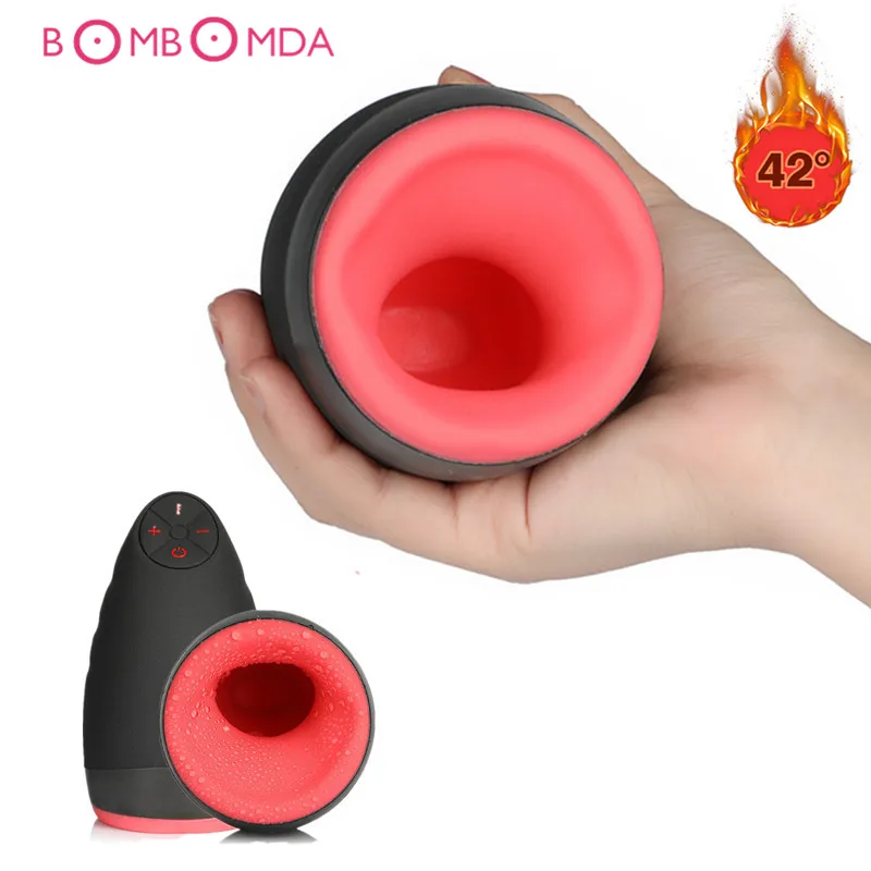 Мужской мастурбатор с 6 скоростями интеллектуальный нагревающийся для орального