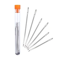professional large eye leather stitching sewwing needle with 3 different sizes for leather projects with storage container