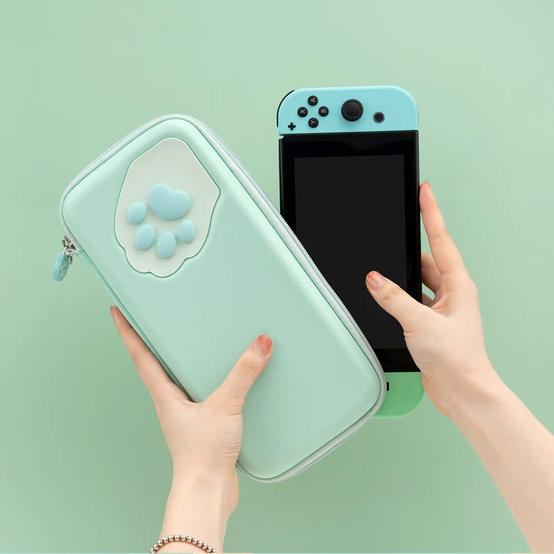 

GeekShare Nintend Switch Case Cute Cat Claw CP Storage Bag Silicone Hard Shell Cover Box For NS Game Console Accessories