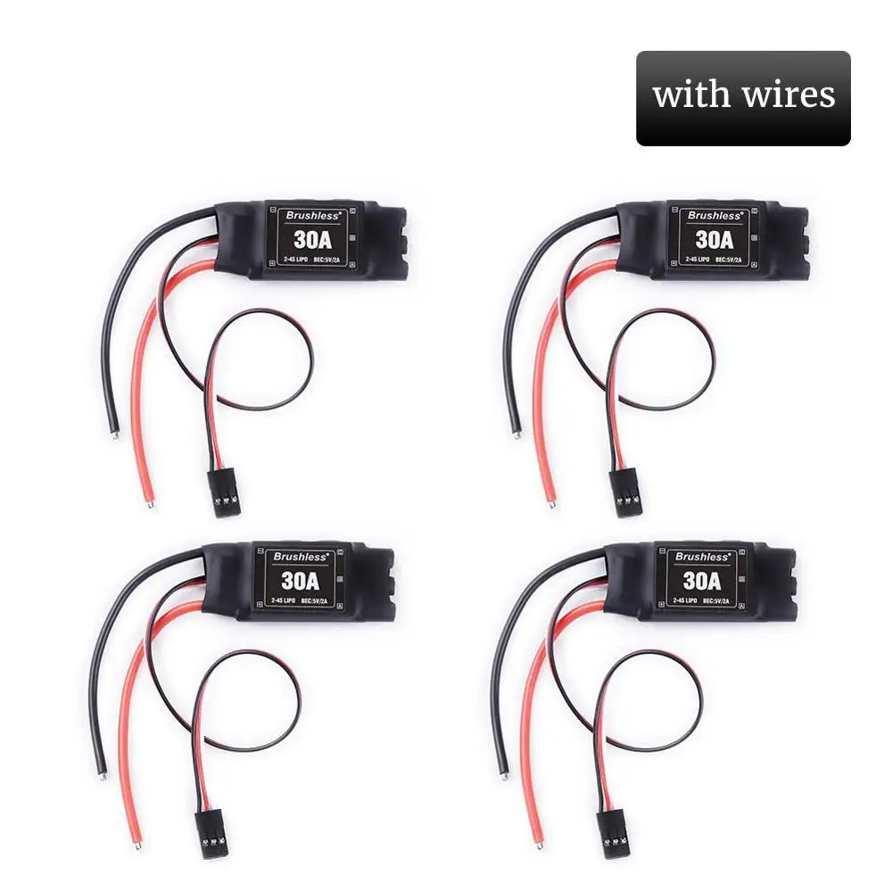 4 шт. 30A ESC 2 4S Lipo бесщеточный с 5 В/2 а BEC для DJI F450 F550 Drone S500 X500 Quadcopter airplane ESC|Наборы