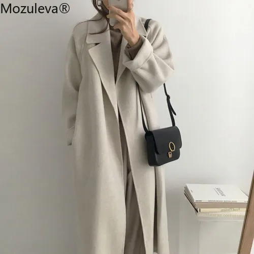 Женское шерстяное пальто с длинным рукавом в стиле ретро | Женская одежда