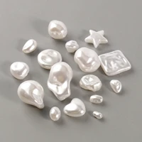 charms irregular imitation baroque pearl beads for diy jewelry making women baroque bead drop earrings punk jewelry