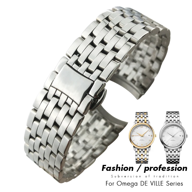 

Ремешок из нержавеющей стали для часов Omega De Ville PRESTIGE Orbis Edition, запасной металлический браслет для часов, 20 мм, 16 мм, 19 мм