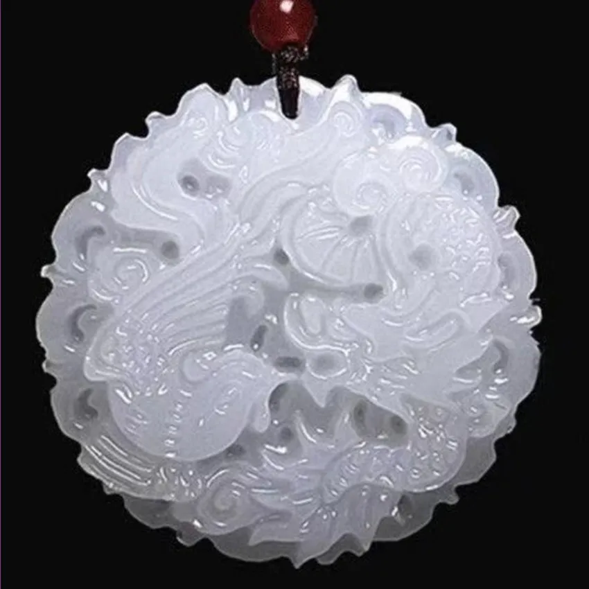 FYJS уникальное плетение ручной работы белые яды выгравированы китайский дракон и