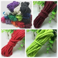 5meter 5mm7mm colorful cotton cord rope thread twisted macrame string diy home wedding decoration cord