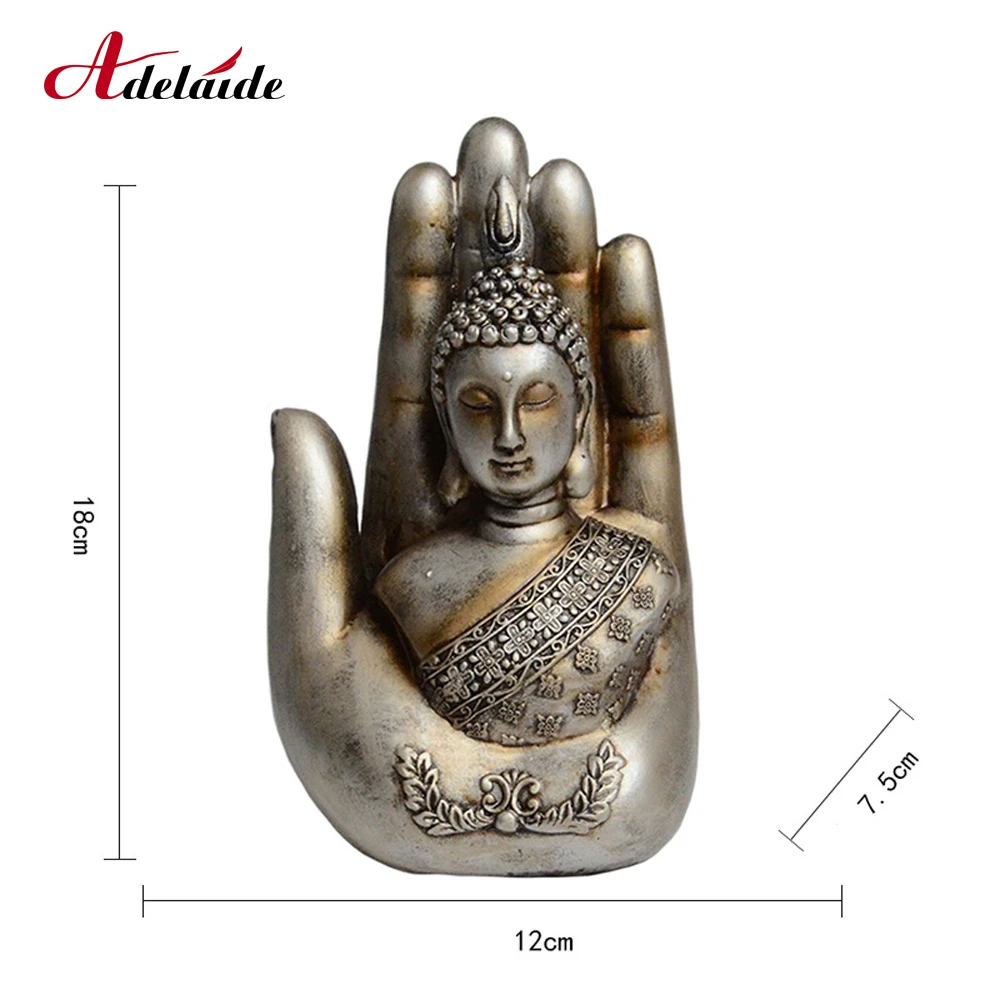 

Creativity Buddha Statue Buddha Sculpture Resin Hand Made Buddhism Chinese Style Fengshui Figurine Meditation Home Decoration