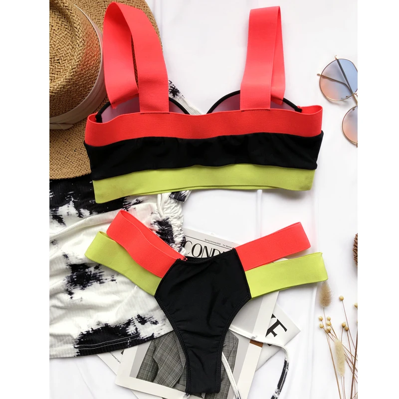 

Women's Swimsuit Sexy Bikini Swimwear 2021 New Push Up Bikini Set Biquini Bathing Suit Beachwear High Waist Two Piece Set Summer