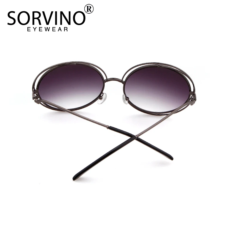 Женские круглые солнцезащитные очки с кристаллами SORVINO дизайнерские в ретро