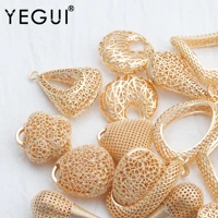 yegui m831jewelry accessories18k gold plated0 3 micronsdiy pendanthand madecharmsdiy earringsjewelry making6pcslot