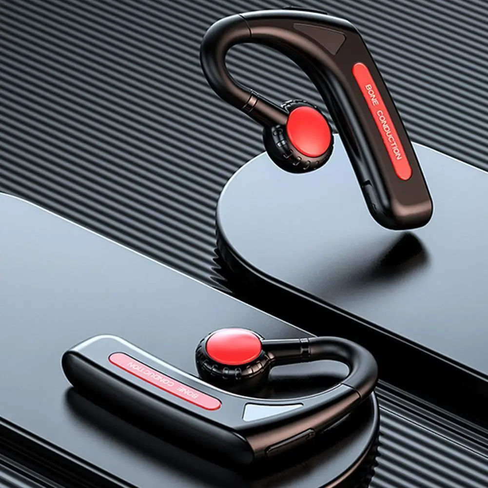 

Bone Conduction Bluetooth Headphones Car Business Model Wireless Sport Headphones Hand-free Call Headset With Mic