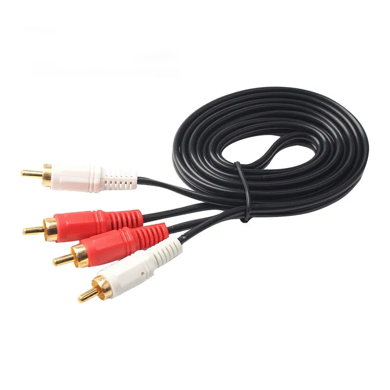 2RCA штекер 2 RCA мужской кабель аудио стерео AUX AV видео конвертер шнур для Android tv Box CD