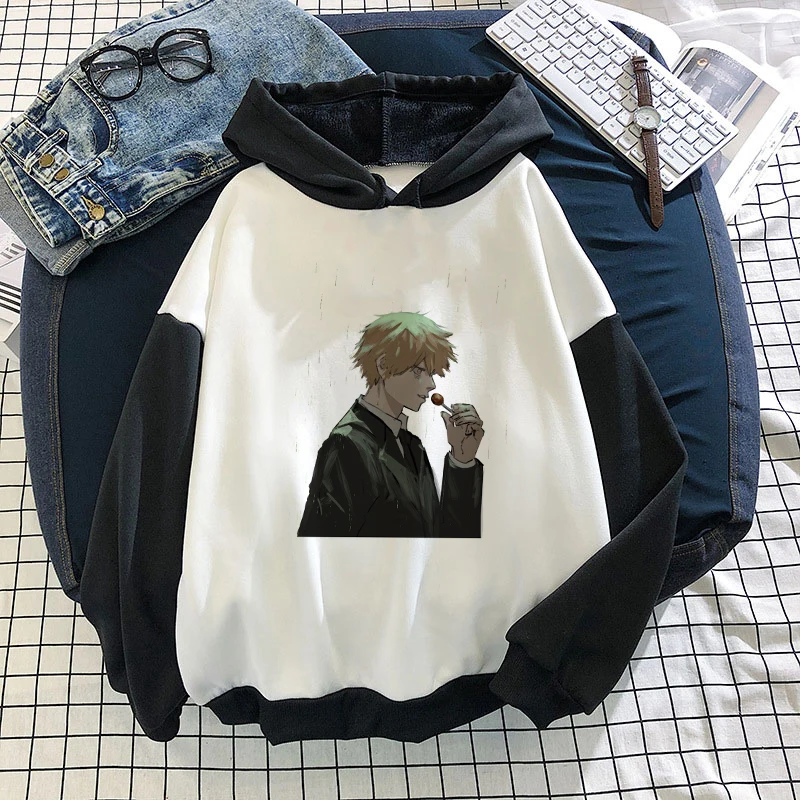 

Streetwear Harajuku Japanese Anime Chainsaw Man Graphic Hoodies Women Casual Pullover Hoodie Cartoon Printed Sweatshirts Female