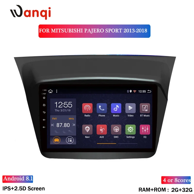 Восемь ядер RDS 2 + 32 ГБ Android 8 1 автомобильная навигация GPS для 2013 2018 Mitsubishi Pajero Montero Sport