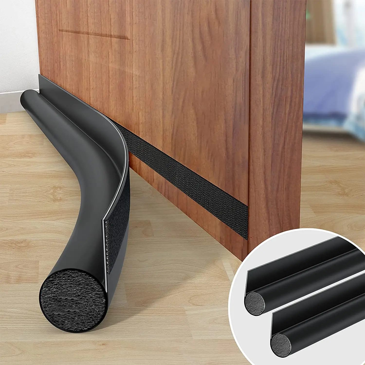 New Door Bottom Seal Strip Stopper Guard Wind Dust Weather Stripping Burlete Puerta Casa Soundproof Tape Gap Sealer Protector |