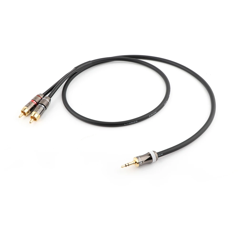 Hifi Canare 3 5 мм к 2RCA аудио кабель ПК усилитель для мобильного телефона подключение