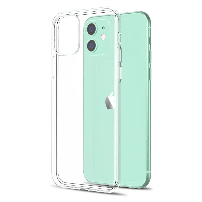Пластиковый прозрачный чехол для iPhone 6 6S 7 8 Plus X XR XS Max 11 Pro MAX SE 2020 мягкий с