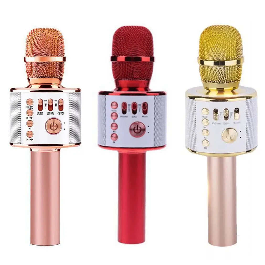 Профессиональный беспроводной Bluetooth микрофон ручной для караоке USB мини домашний