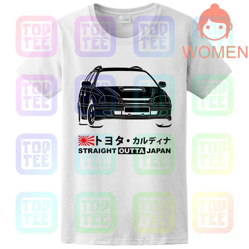 Women White GT-shirt Toyota Caldina GT-T ST215W '97-'99 футболка - Цвет: Women White