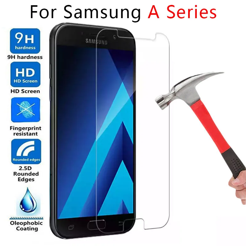 Защитное стекло для Samsung A3 A5 A7 2016 2017 закаленное Защита экрана Galaxy A 3 5 7 A52017 A32017 A72017