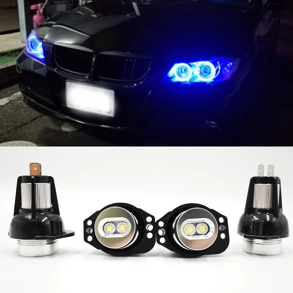 1 пара для BMW E60 E61 E63 E64 E70 X5 E71 X6 E82 E87 E89 Z4 E90 E91 M3 Canbus Error Free светодиодный Ангельские