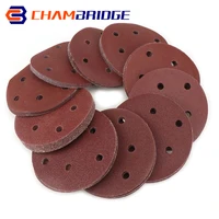 100pcs 125mm round sandpaper six hole disk sand sheets grit 40 800 hook and loop sanding disc polish sand paper tool accessories