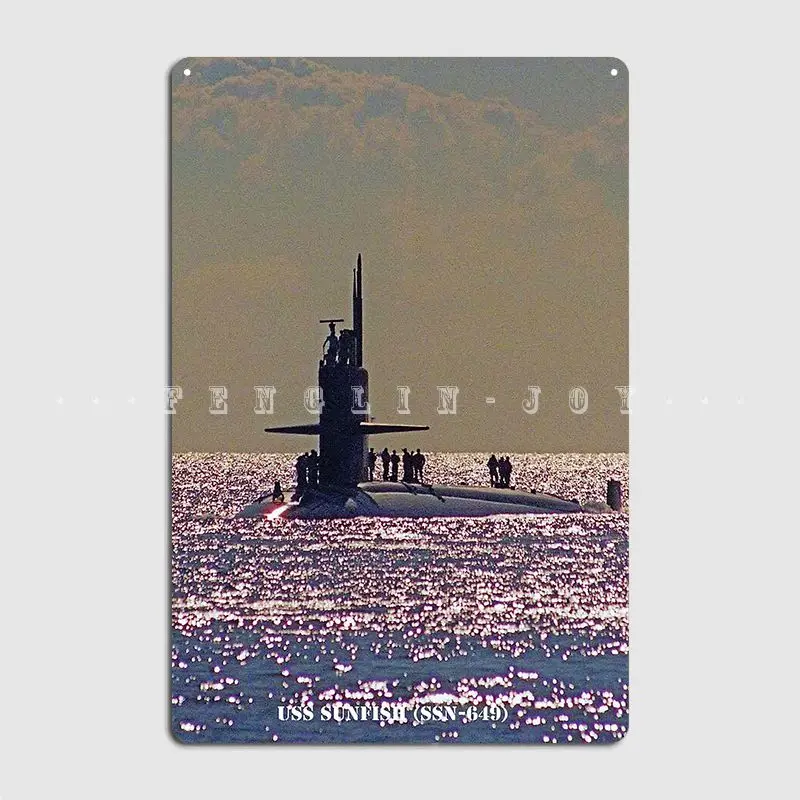 

Uss Sunfish (Ssn-649) Ship's Store Metal Sign Club Party Club Bar Create Plaques Tin Sign Poster