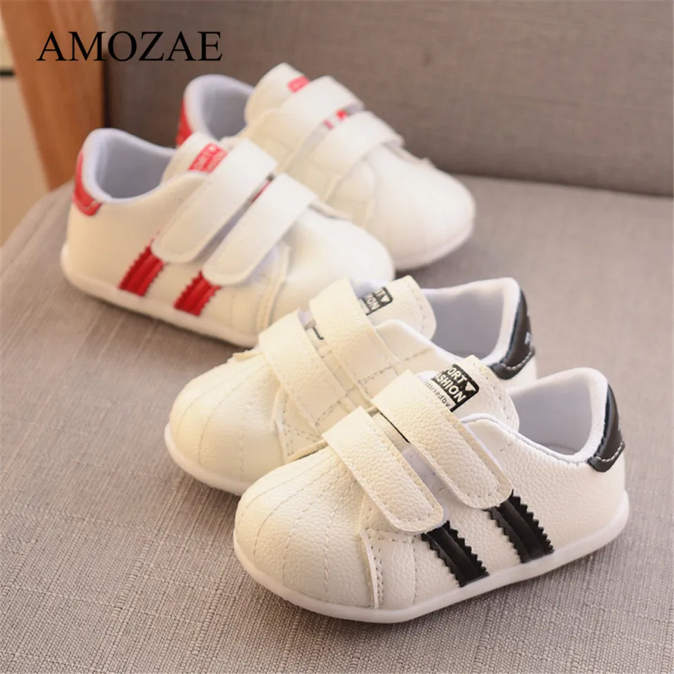 

2021 spring summer children's fashion sneakers new boys girls sport shoes shellfish sneakers casual white shoes for kids